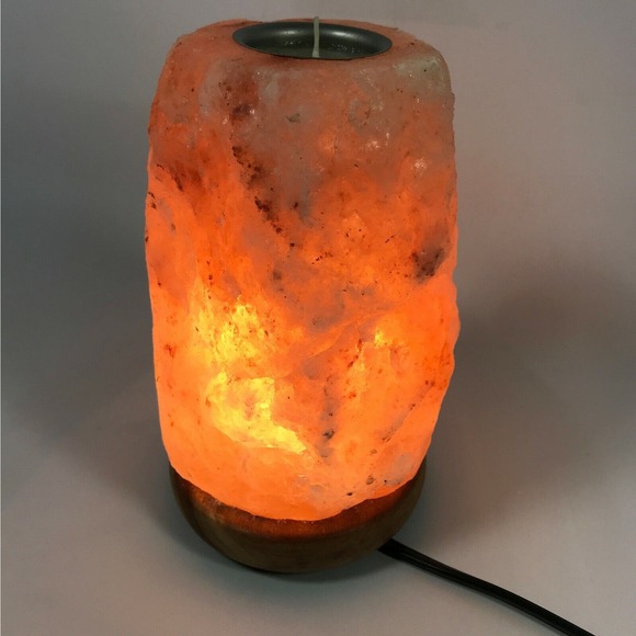 Natural Himalayan Salt Lamp - Tea Light & Essential Oil Holder - Picture 4 of 5